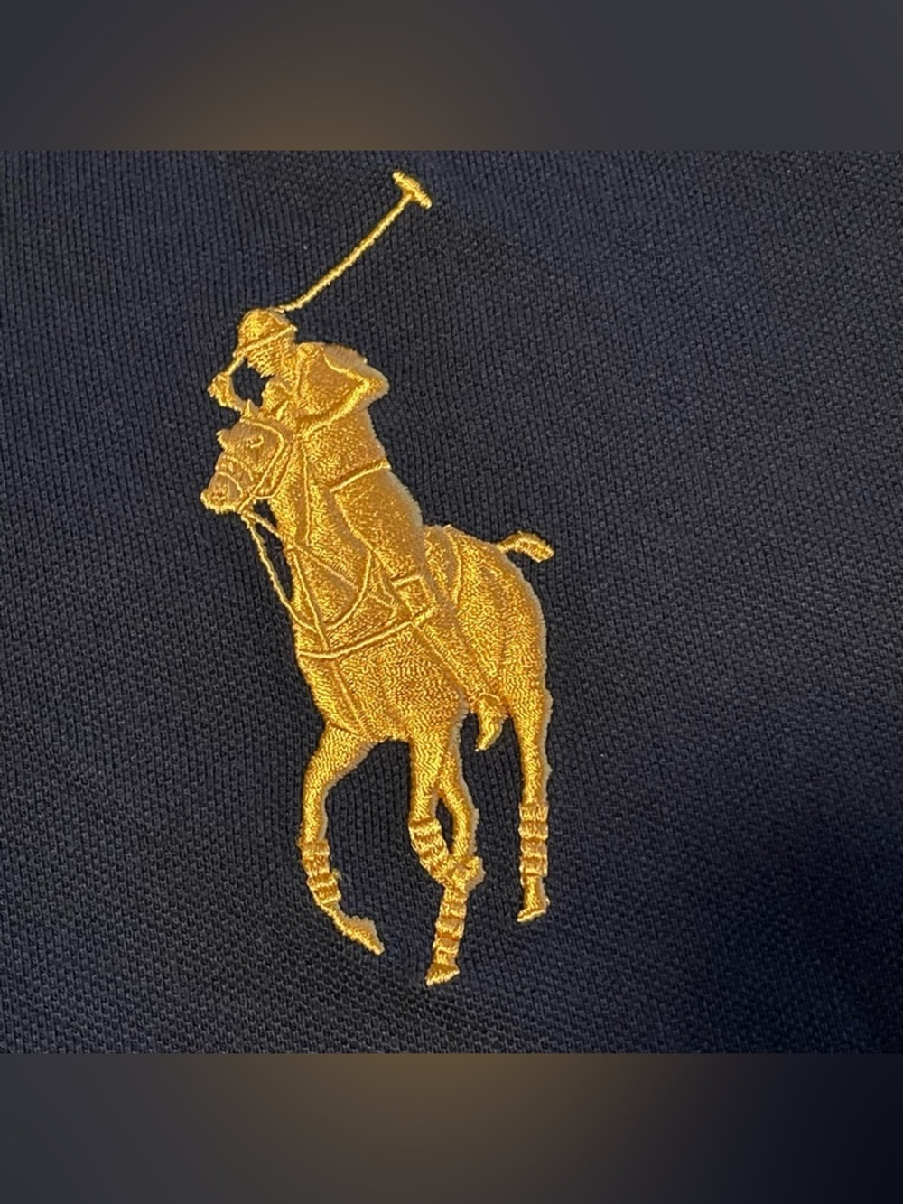 VTG Polo Ralph Lauren Rugby Shirt Mens 3XL Tall Gold Crest Blue Red Big Pony - Picture 5 of 14
